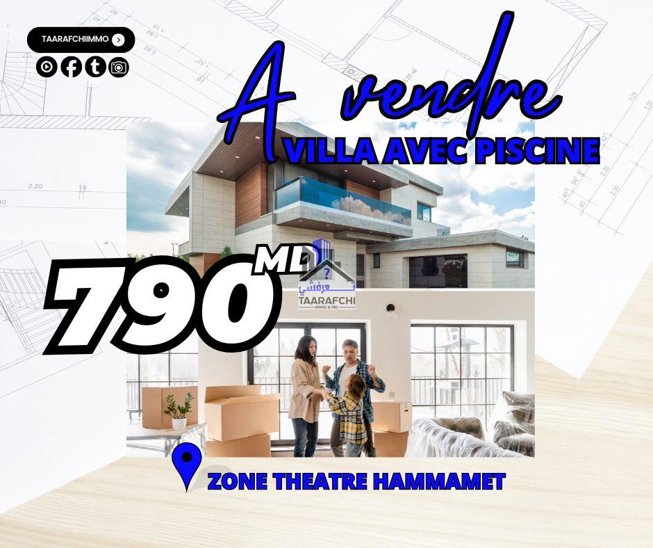 Villa S+4 Théâtre Hammamet (VH047):